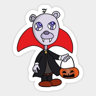 Halloween Vampire Trick or Treat Sticker